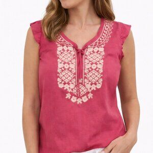 IZOD Embroidered Top